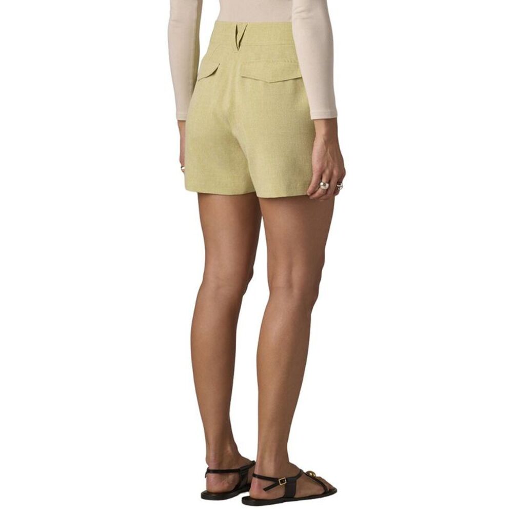 Wit & Wisdom Womens Skyrise Double Button Trouser Short, Green - Picture 2 of 3